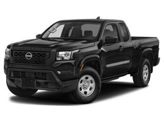 black 2024 nissan frontier front angle view
