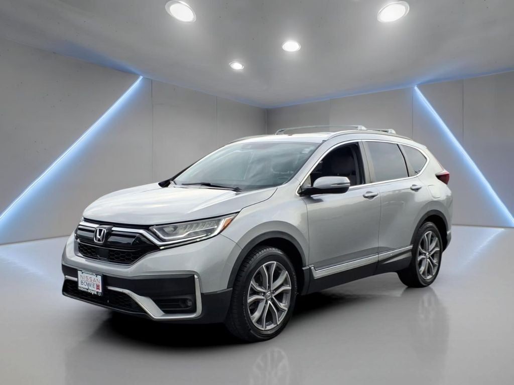 2021 Honda CR-V Touring in Silver — front three-quarter view