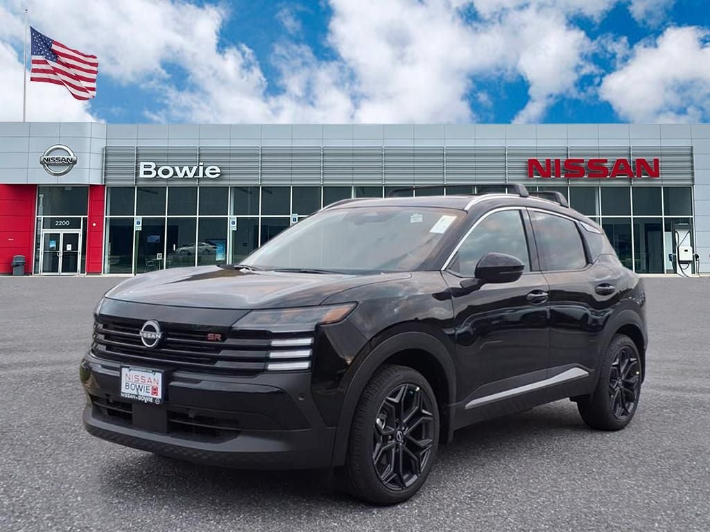 2026 Nissan Kicks SR in Super Black — front three-quarter view