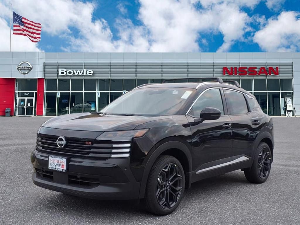 2026 Nissan Kicks SR in Super Black — front three-quarter view