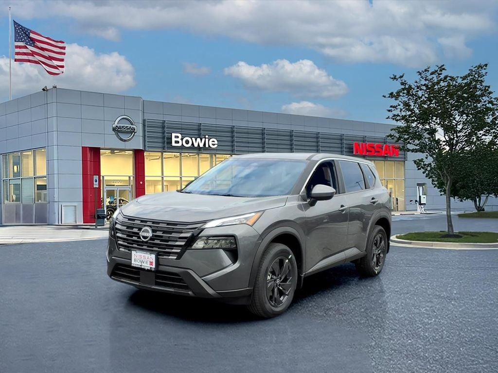 2026 Nissan Rogue SV in Gun Metallic — front three-quarter view