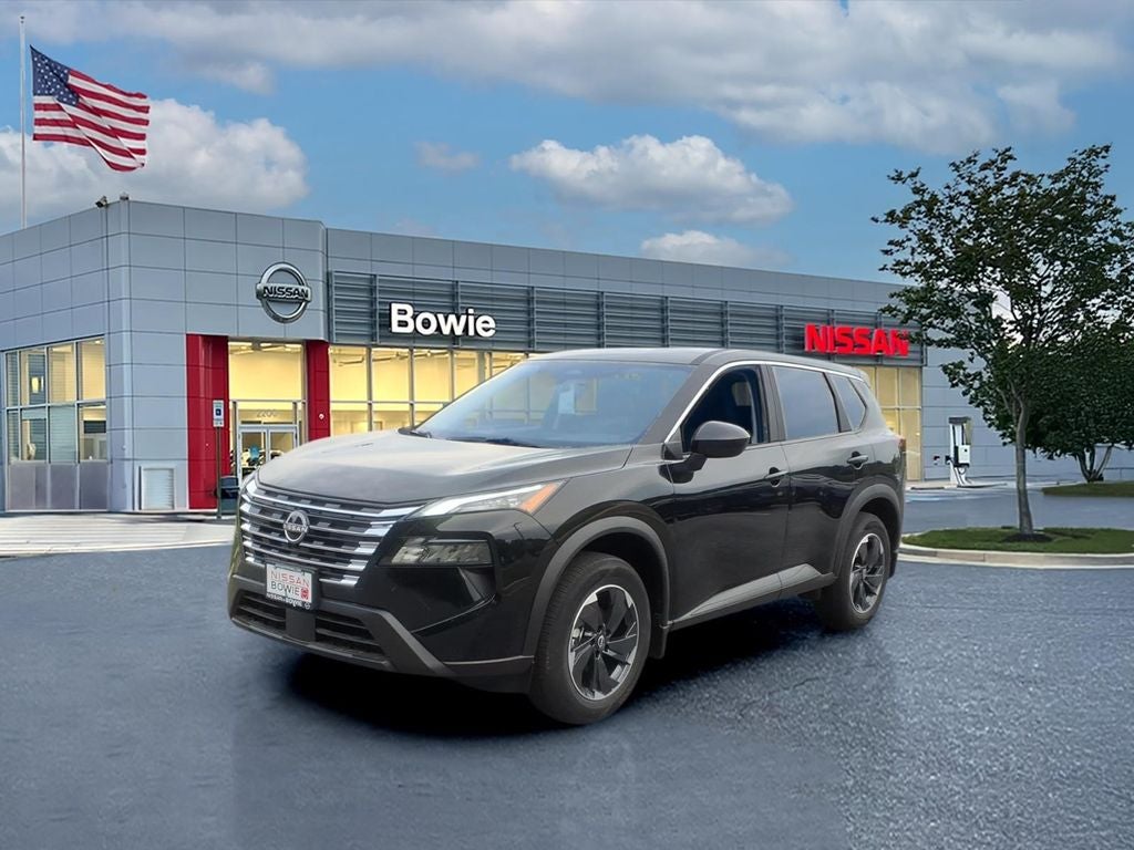 2026 Nissan Rogue SV in Super Black — front three-quarter view