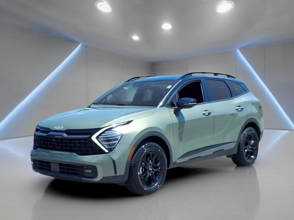 2023 Kia Sportage X-Pro Prestige in Jungle Green/Ebony Black Roof — front three-quarter view
