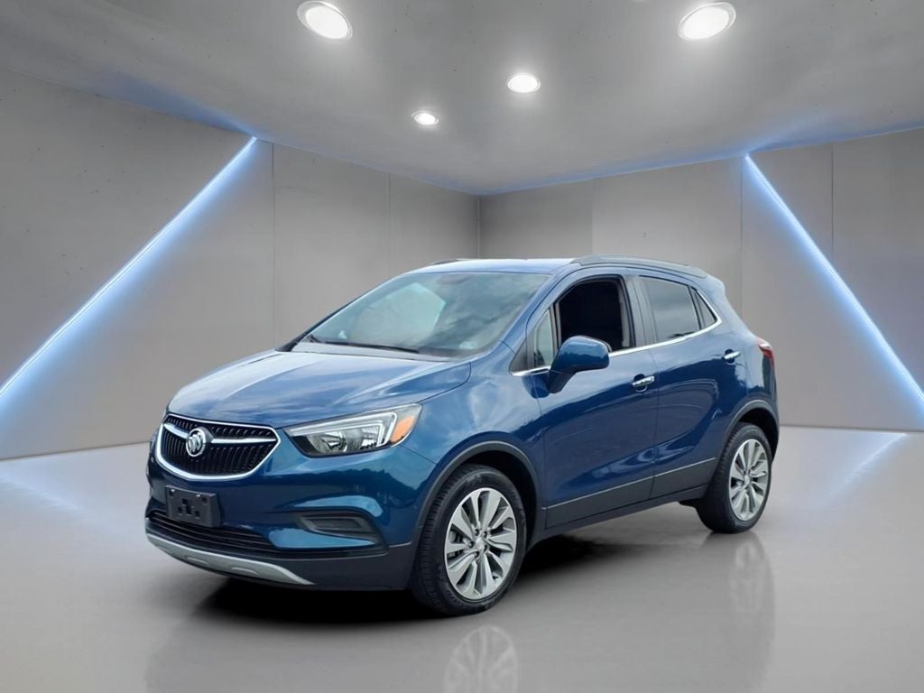 2020 Buick Encore Preferred in Deep Azure Metallic — front three-quarter view