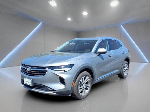2023 Buick Envision Essence in Moonstone Gray Metallic — front three-quarter view