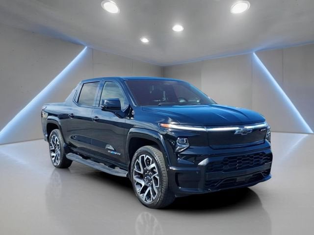 2025 Chevrolet Silverado EV RST - Max Range in Black — front three-quarter view