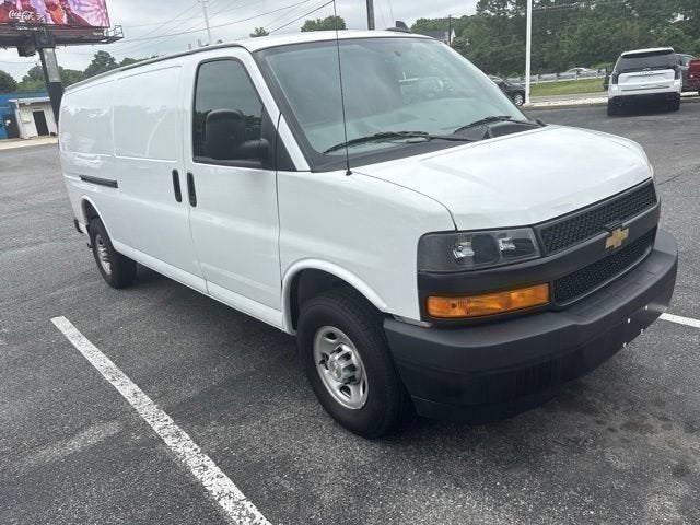 2025 Chevrolet Express Cargo WT in Summit White — front three-quarter view