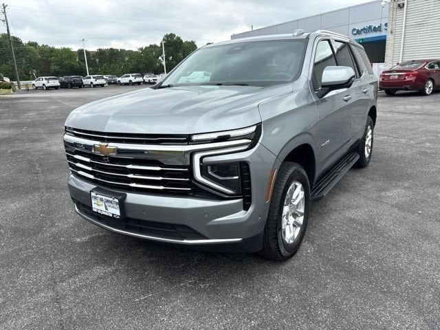 2025 Chevrolet Tahoe LT in Sterling Gray Metallic — front three-quarter view