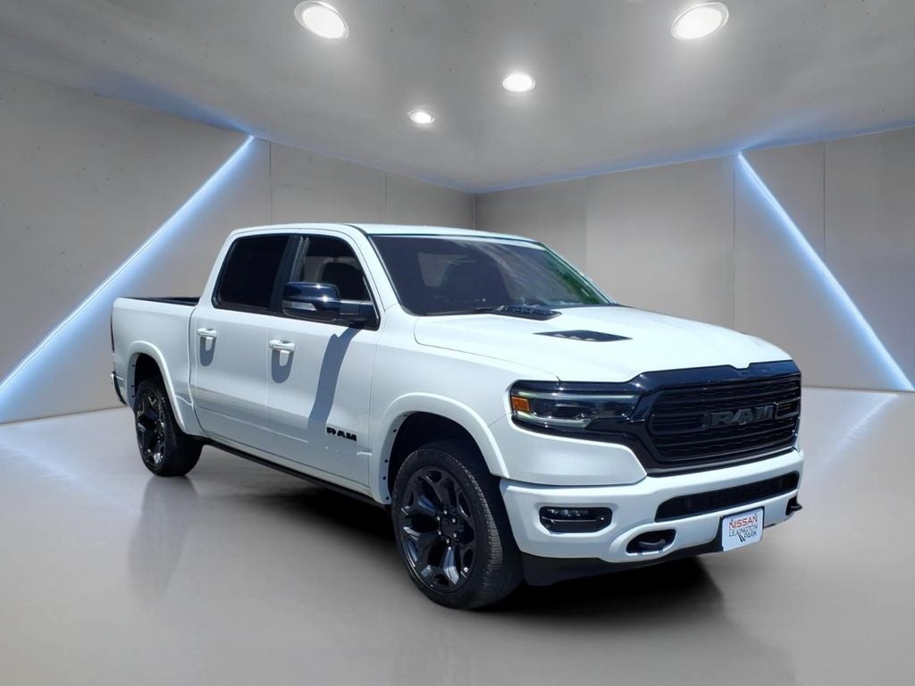 2022 RAM 1500 Limited in Bright White Clearcoat — front three-quarter view